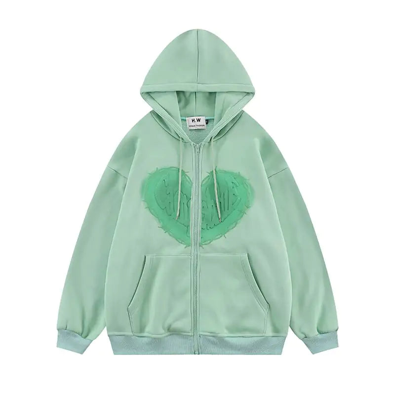 Unisex Love Foam Print Hoodie for woman
