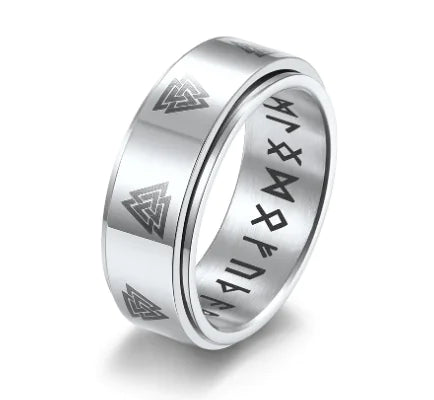 Triangle Row Rotating Steel Ring