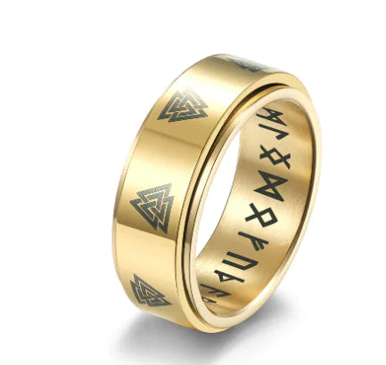 Triangle Row Rotating Steel Ring