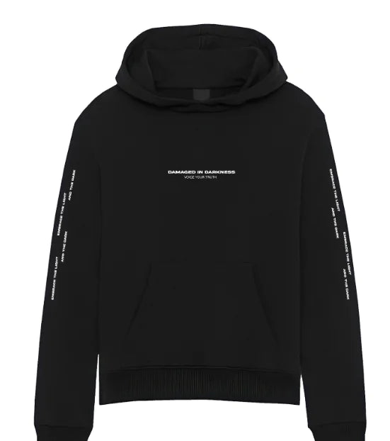 Casual Solid Polyester Hoodie
