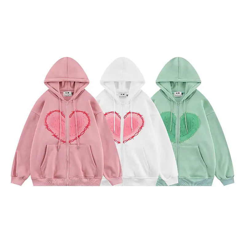 Unisex Love Foam Print Hoodie for woman
