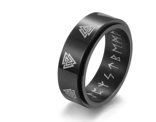 Triangle Row Rotating Steel Ring